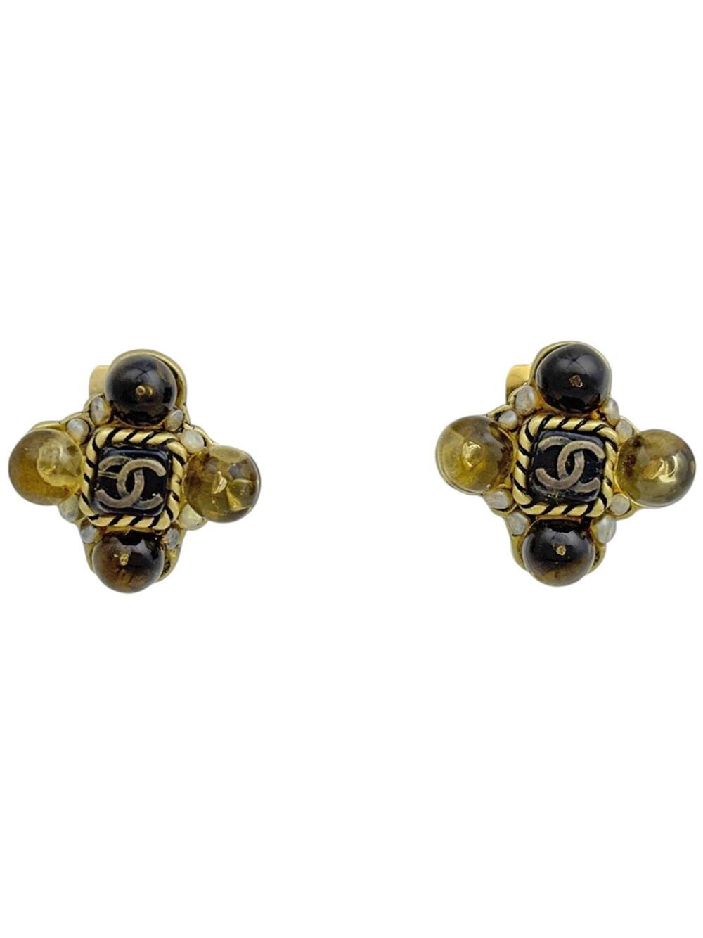 Chanel Cc Logo Clip-On Earrings Metal #346776C76B